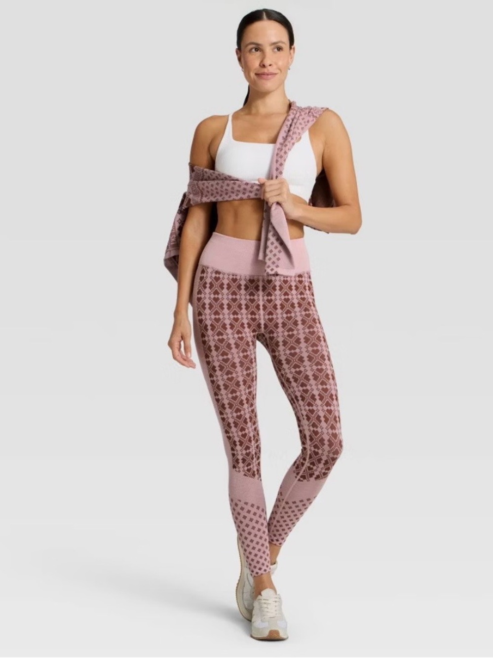 Seamless High-Waist Printed Leggings - Dusty Rose ; all in motion 🎯